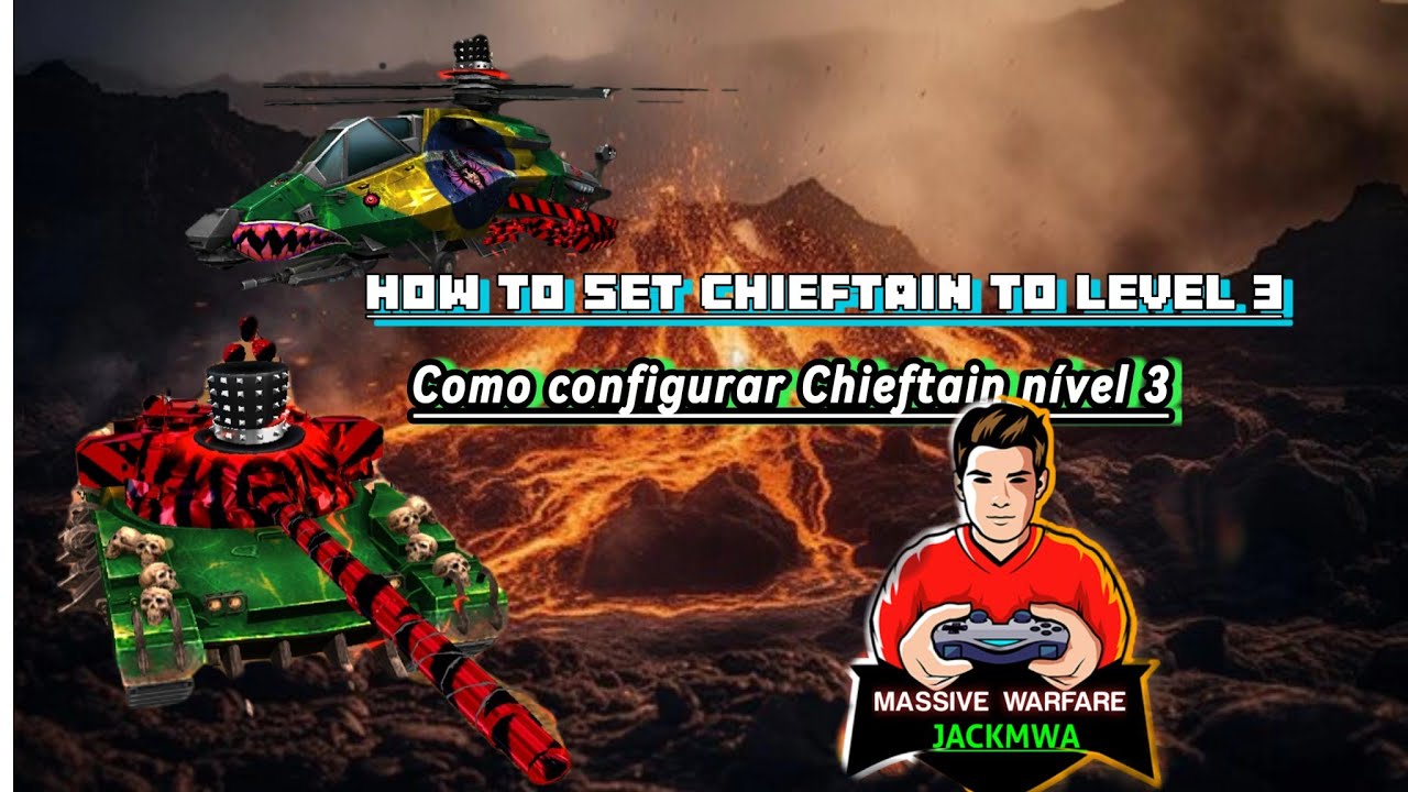Massive Warfare -how to set Chieftain to level 3- como configurar Chieftain para nível 3