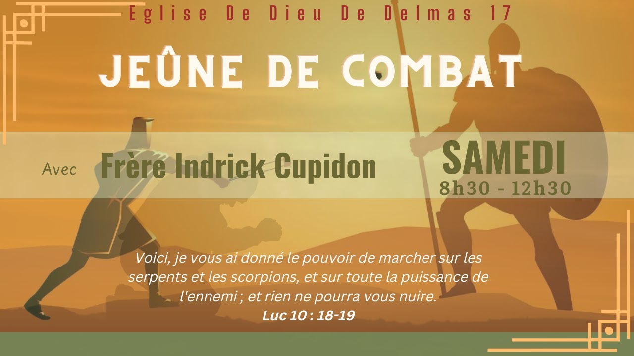 EN DIRECT | Jeûne de Combat | Église de Dieu Delmas 17 | Samedi 28 septembre 2024