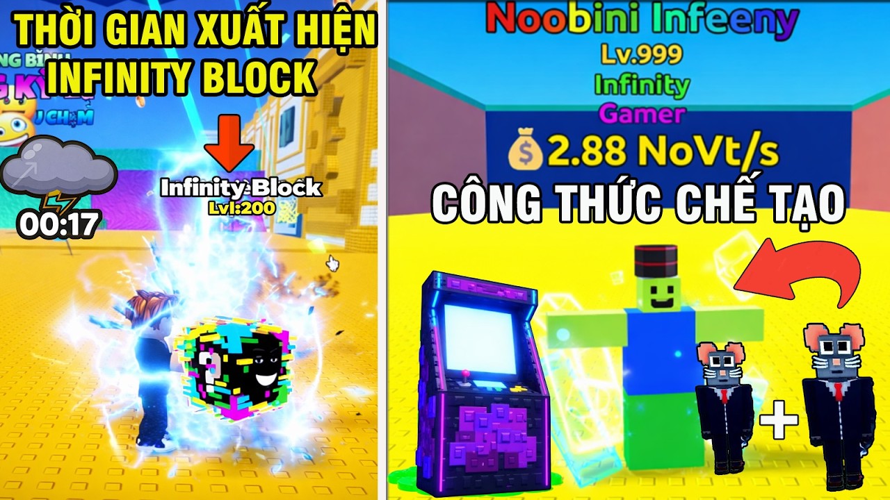 ESCAPE TISUNAMI FOR BRAINROTS| THỜI GIAN XUẤT HIỆN INFINITY BLOCK &THỬ NGHIỆM CÁCH CHẾ INFINITY MỚI.