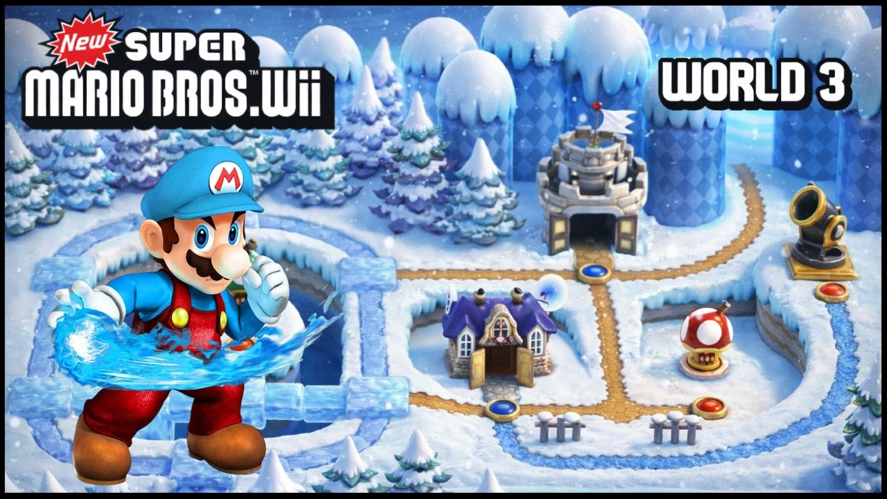 NEW SUPER MARIO BROS WII: WORLD 3 ENFRENTADO LEMMY KOOPA