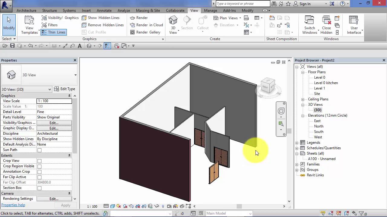 Модуль 7: Раздел 6: Revit Architecture: Выявление скрытых элементов