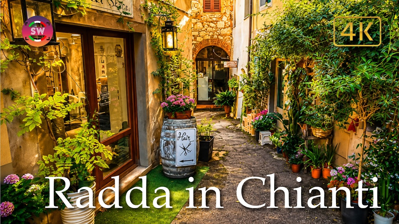 Radda in Chianti (Tuscany), Italy【Walking Tour】History in Subtitles - 4K