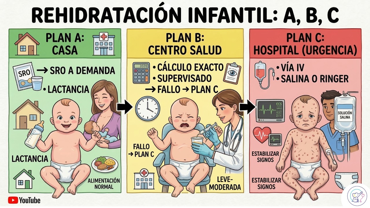 Plan A, B y C de Rehidratación: Guía Práctica (GPC) 💧 | Pedia-Hacks #3