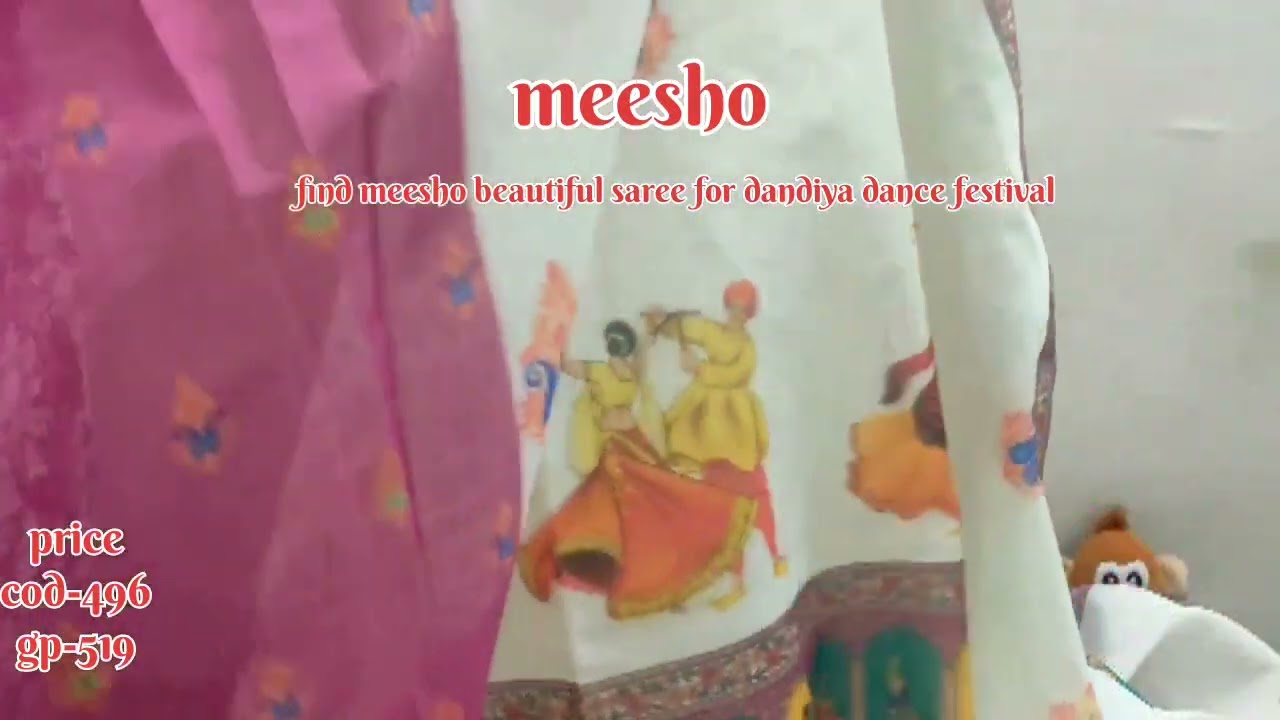 Find meesho beautiful 😍 saree for navratri daandiya dance function ! #messho # viralvideo #wishlink 
