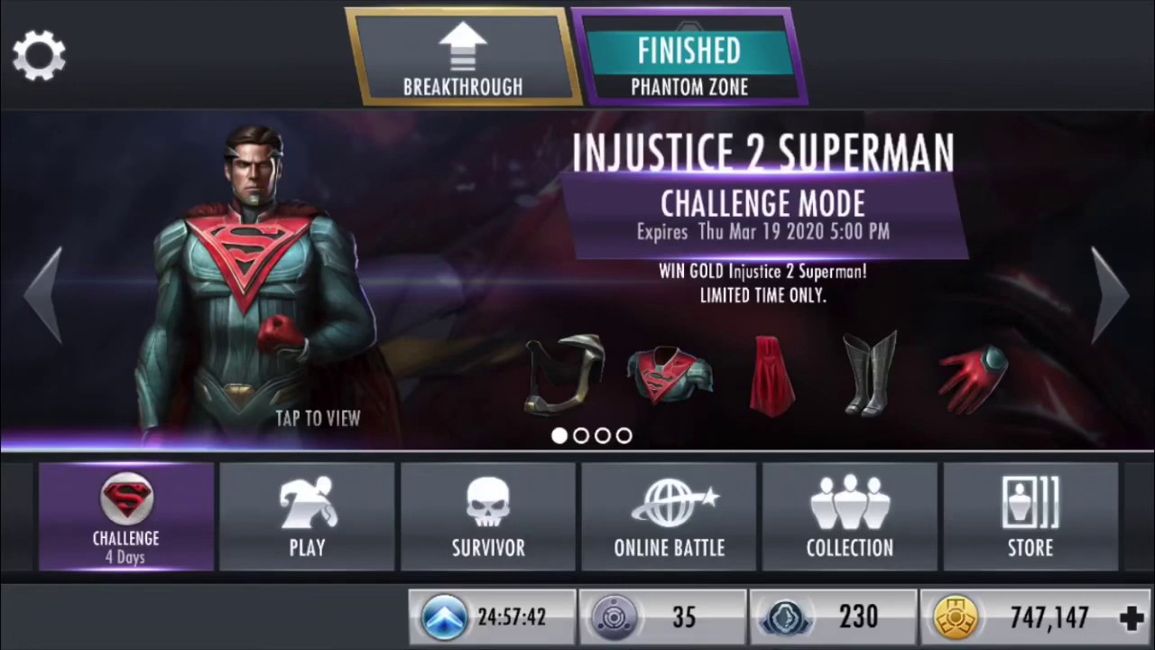 Injustice2 Superman challenge NIGHTMARE MODE! [injustice mobile]