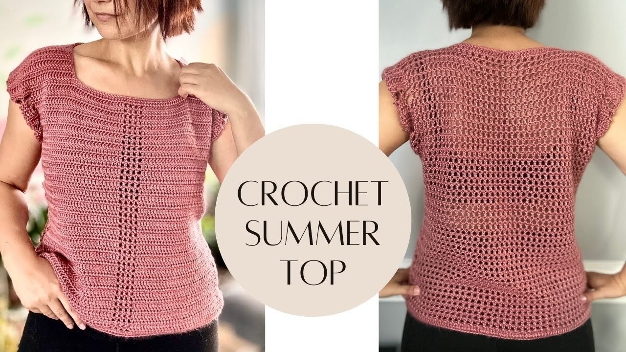 Sleeveless Crochet Summer Top | Filet Crochet
