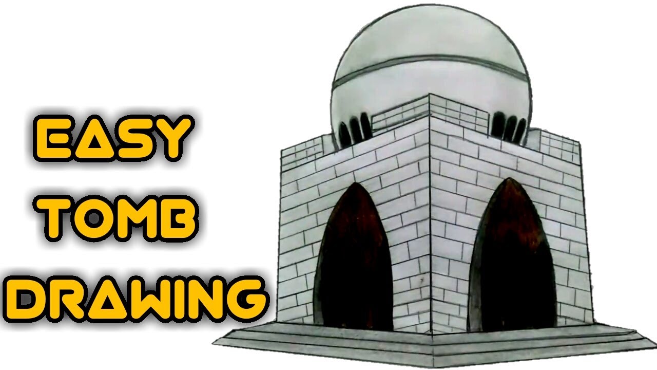 Quaid e Azam tomb | How to Draw Mazar-e-Quaid | how to draw quaid e azam mazar | Simple and Easy