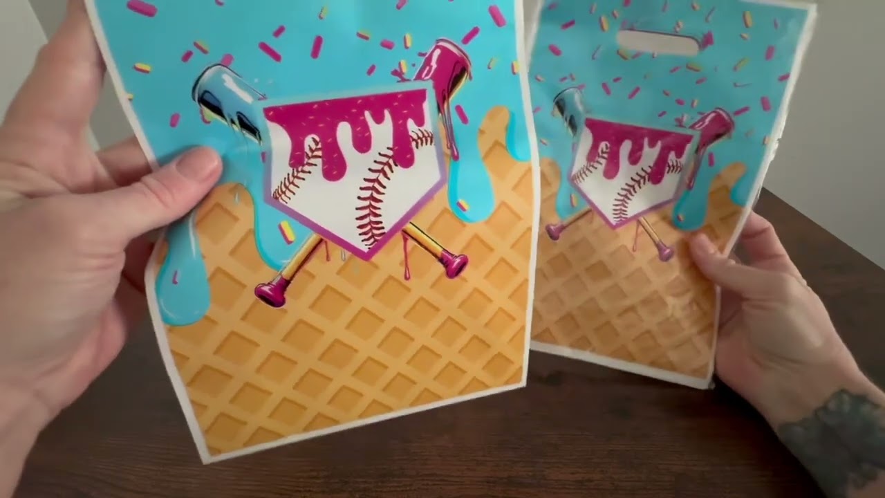 Eccliy 30 Pcs Baseball Ice Cream Drip Party Favor Bags Review