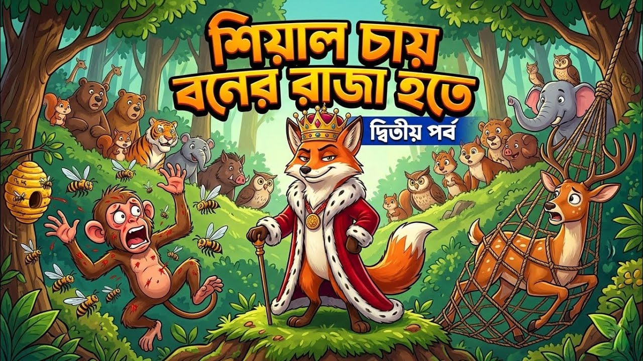 দুষ্টু শিয়ালের গল্প দ্বিতীয় পর্ব। বাংলা গল্প। Bangla cartoon। Fox cartoon short video history