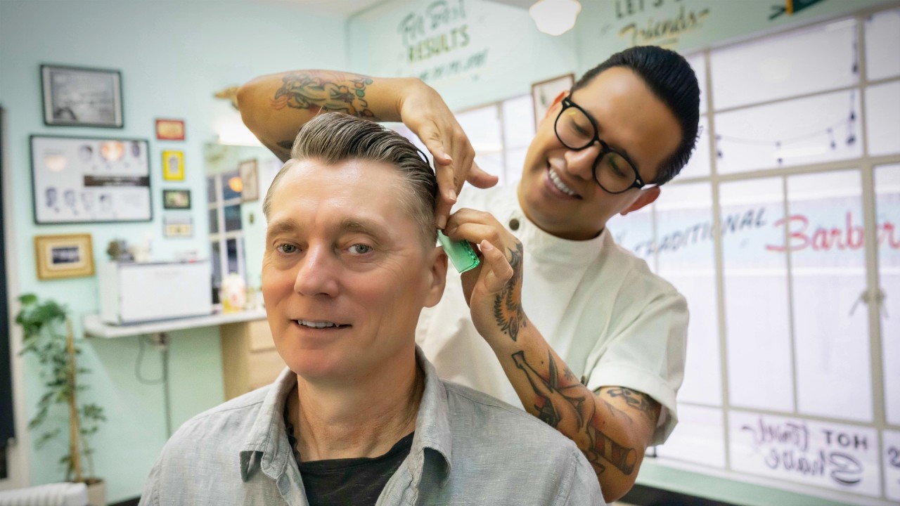 💈 1940s Mexican Cinema Inspired Classic Haircut | Starlite Barber Shop Mexico City