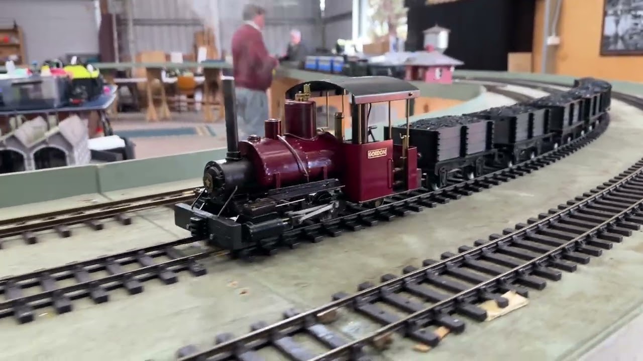 Live steam in the garden July 25, running a verity of 45mm and 32mm live steam locomotives.