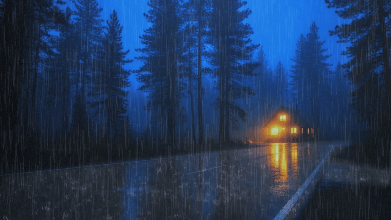 Cozy Sounds of Rain│Dark Night Rain│Sleep Better│Nature Sounds