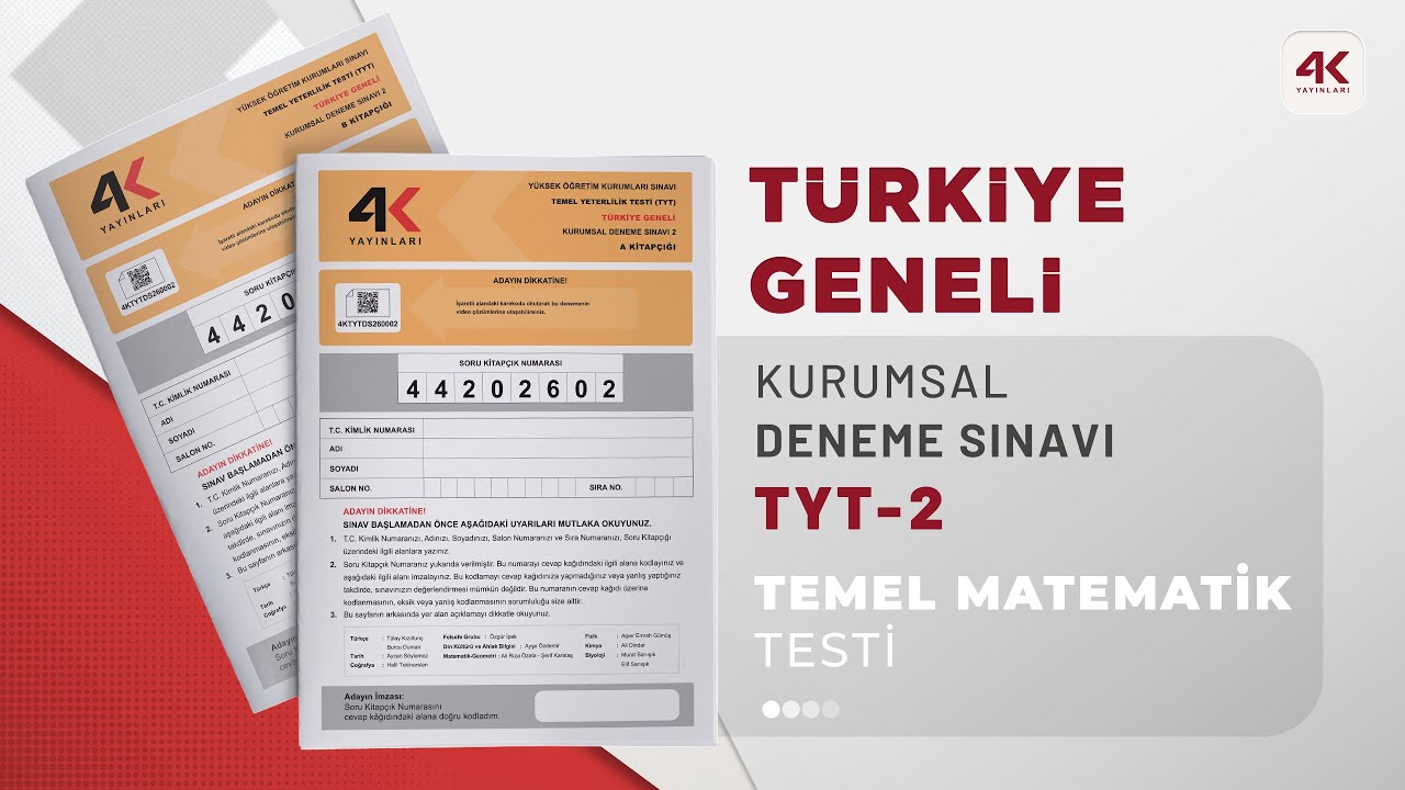 4K YAYINLARI TYT 2 A KİTAPÇIĞI Temel Matematik Testi Soru Çözümleri
