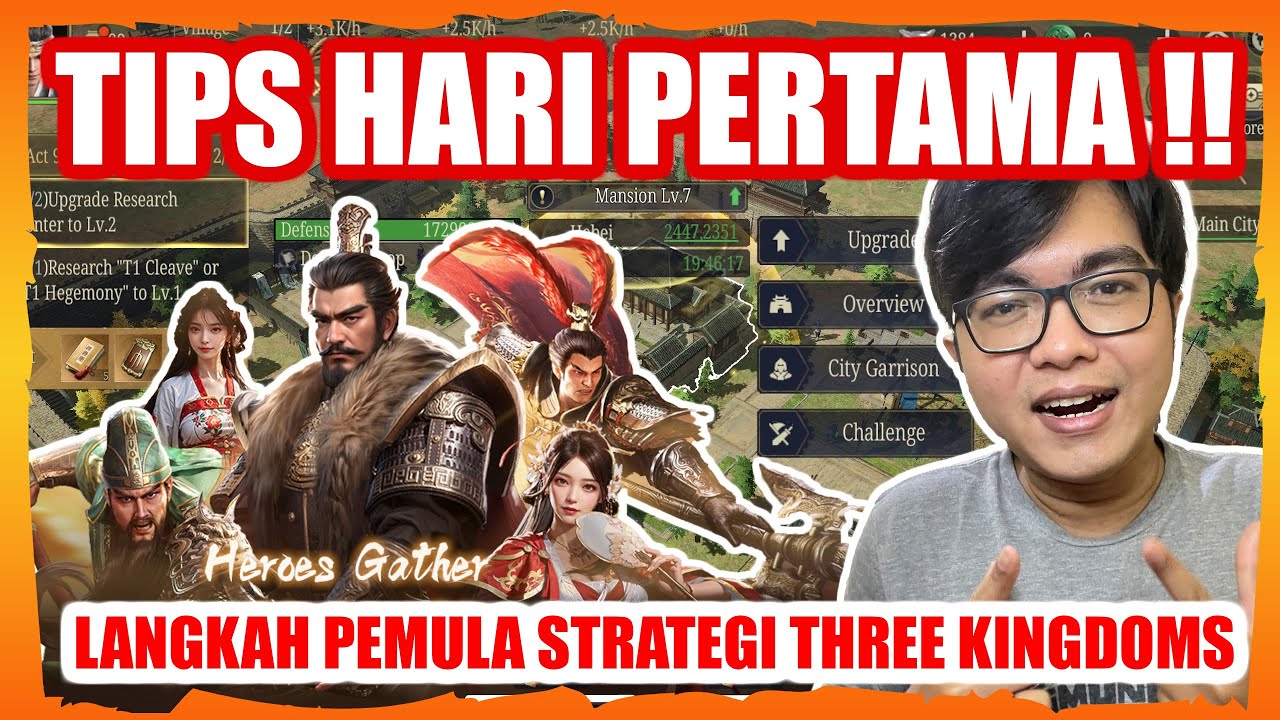 TUTORIAL PEMULA HARI PERTAMA MAIN THREE KINGDOMS WORLD CONQUEST