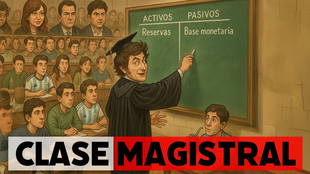Clase magistral de Javier Milei sobre el funcionamiento de la banca central