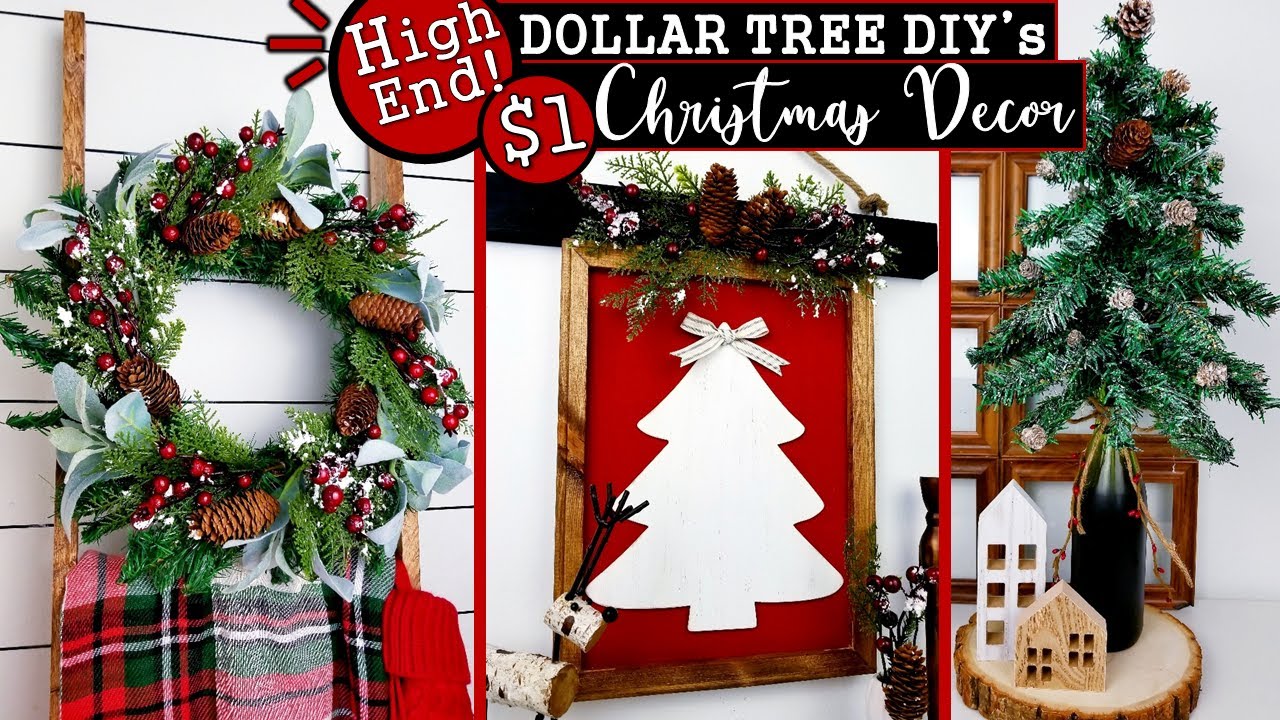 $1 HIGH END DOLLAR TREE CHRISTMAS DIY'S 🎄| CHRISTMAS HOME DECOR IDEAS ON A BUDGET