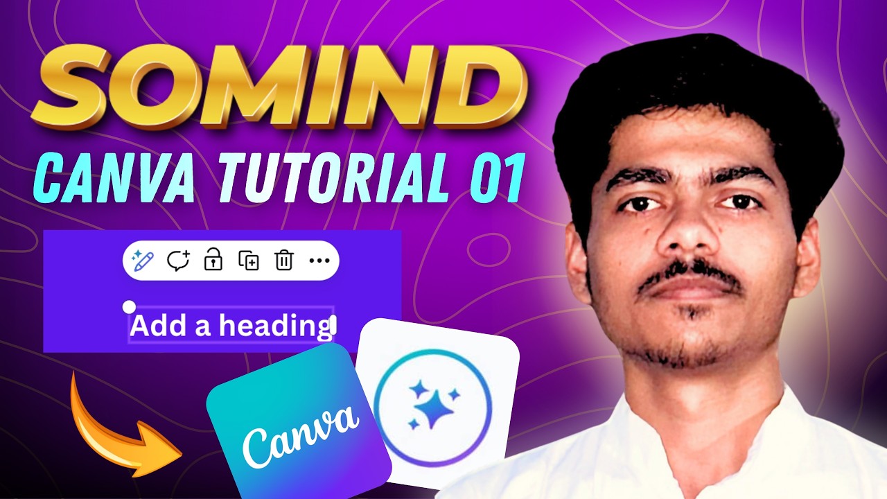 Canva Tutorial 01 | How to Add Text/Heading | By SOMIND ACADEMY