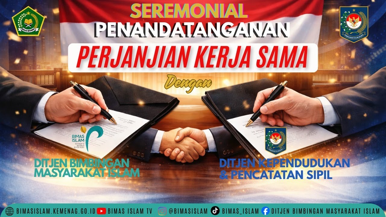 🔴LIVE | SEREMONIAL PENANDATANGANAN PKS DITJEN BIMAS ISLAM DENGAN DITJEN DUKCAPIL