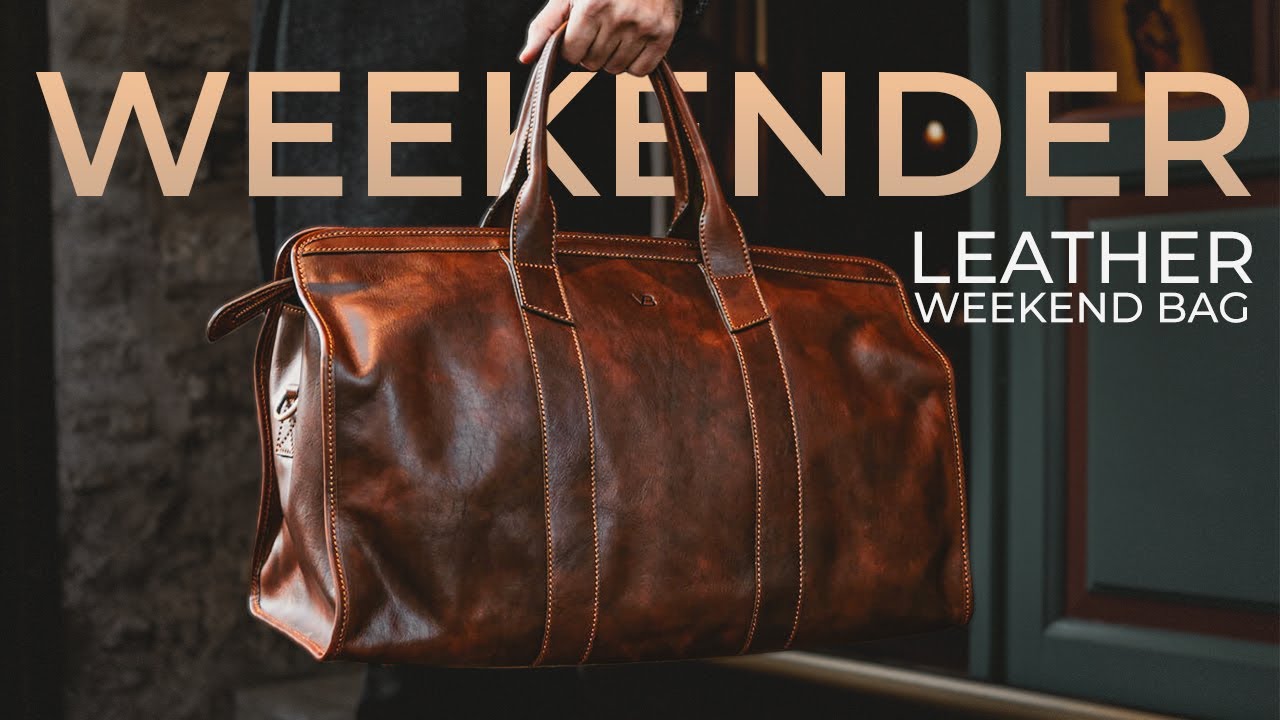 Weekender Men's Leather Weekend Bag— Travel Bag, Duffle Bag, Luggage Bag,  by Von Baer Overview