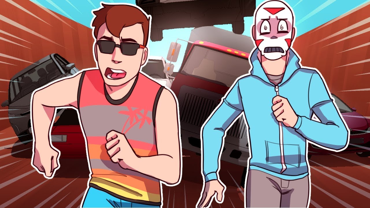 Escaping the Car Avalanche! - GTA 5 Funny Moments and Fails