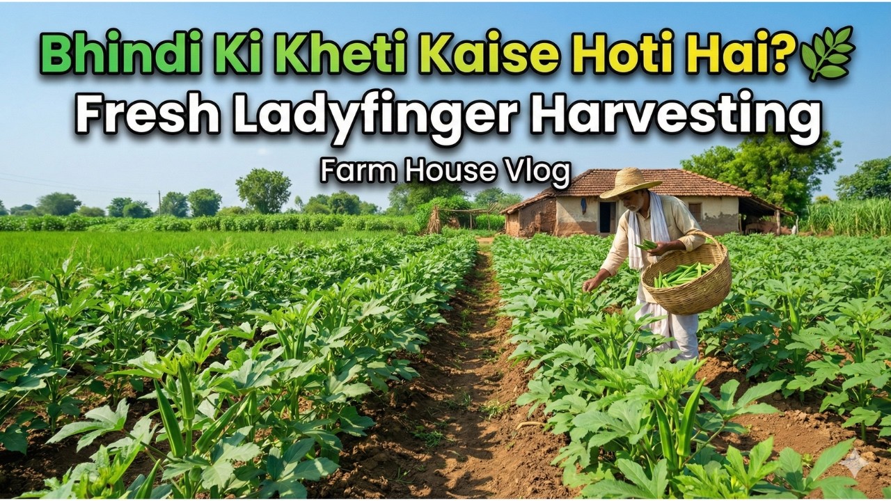 Bhindi Ki Kheti Kaise Hoti Hai? 🌿 | Fresh Ladyfinger Harvesting | Farm House Vlog