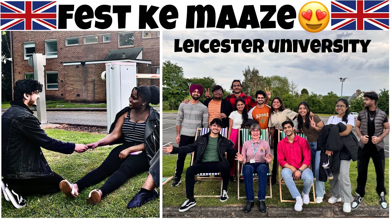 Leicester university FEST ke mazze🤩|| England || #dograboyinuk