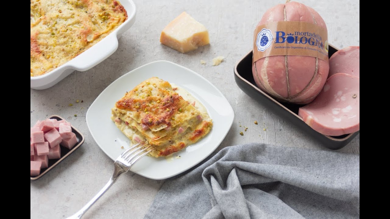 Lasagne pistacchio e Mortadella Bologna IGP
