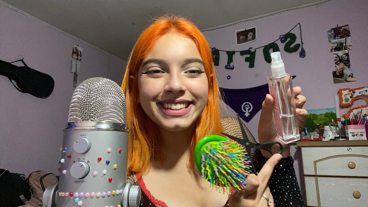 ASMR PELUQUERA FAST AND AGRESSIVE CON BESITOS| SOFIWI