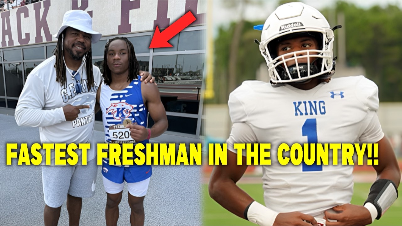 HE BROKE THE FRESHMAN 100M RECORD!?! Dillon Mitchell Freshman Football Highlights C.E. King HS