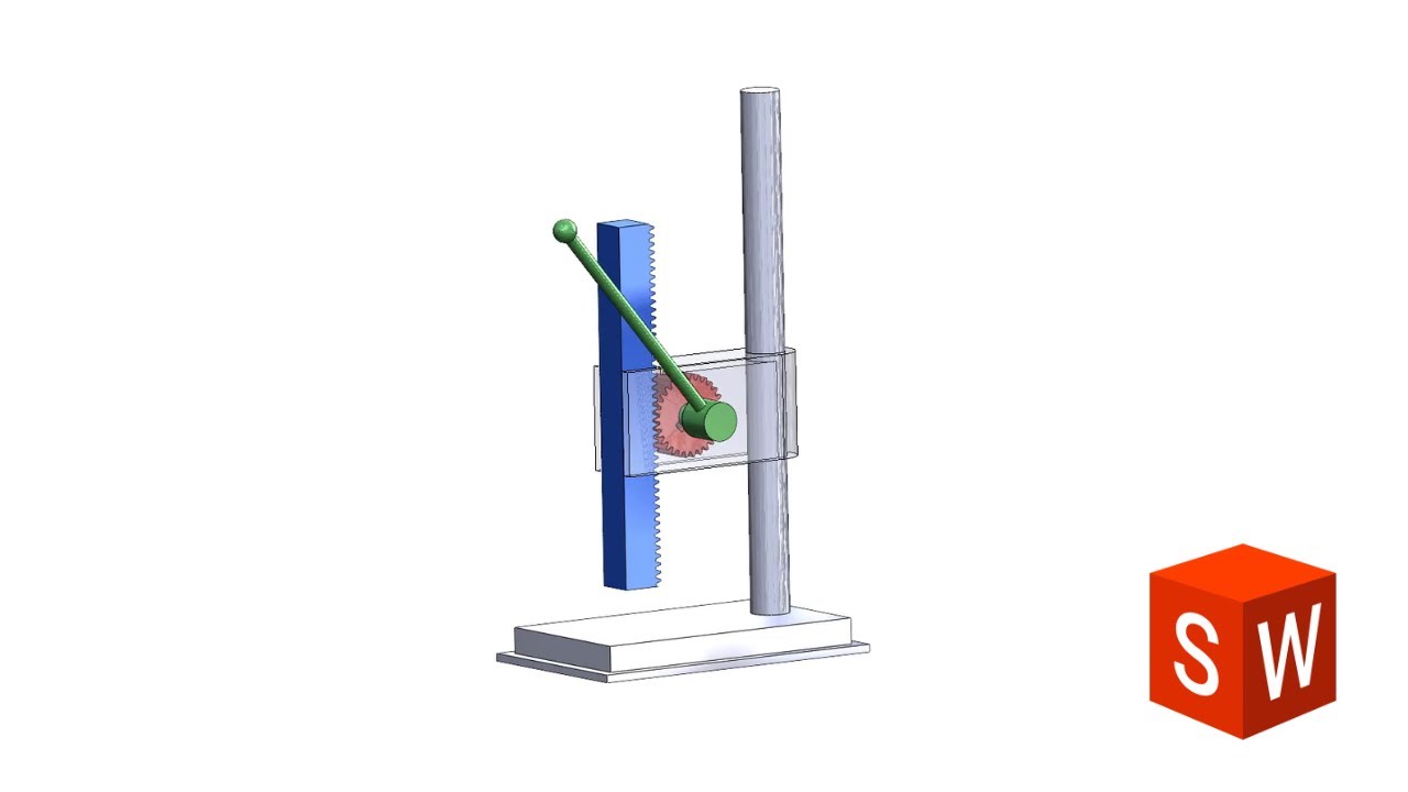 Building a Punching Machine with a Rack and Pinion System: Solidworks Tutorial