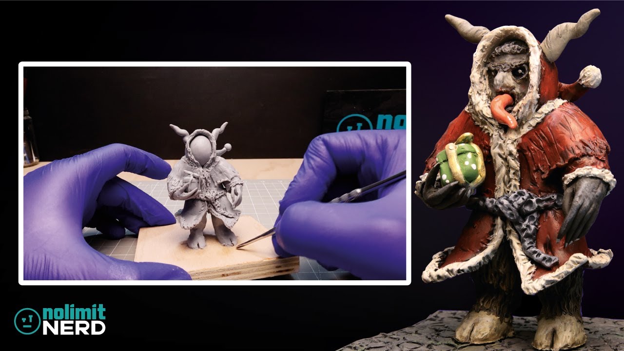 How to Make a Christmas Krampus from Clay! 🎄