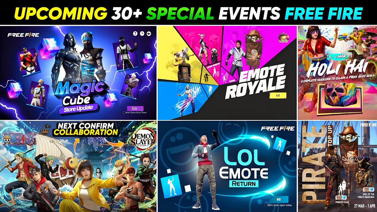 Upcoming Events in Free Fire l Pirate Flag Emote Return Date l Free Fire New Event l Ff New Event