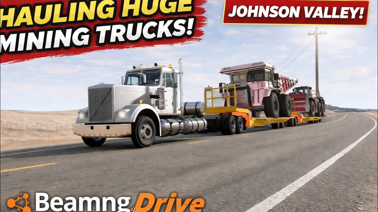 OVERWEIGHT CHALLENGE: Hauling 160 Tons in Johnson Valley (BeamNG 0.38)