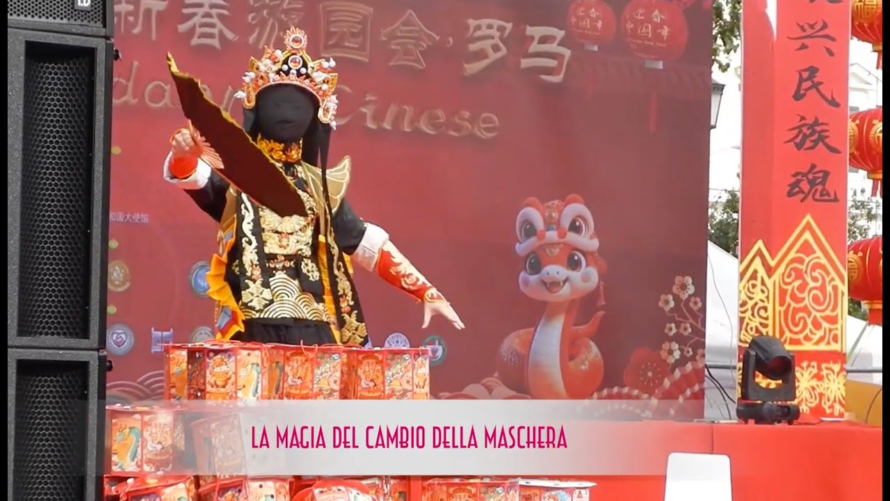Magia del cambio della maschera al capodanno cinese