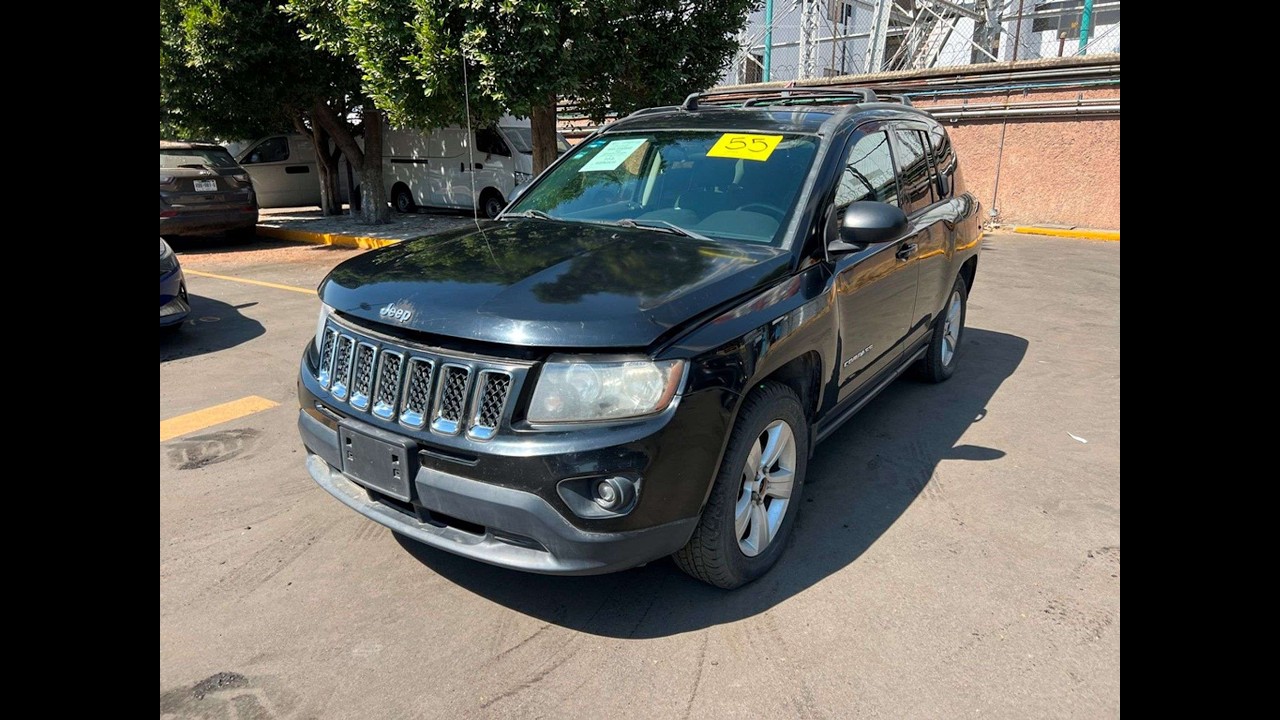 Lote 55. JEEP, Modelo COMPASS 2016, color NEGRO, No. de serie 1C4NJCAB0GD537751, motor HECHO EN USA