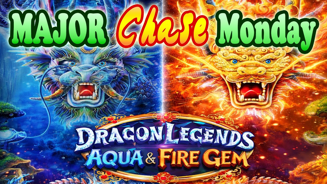 Dragon Legends Aqua and Fire Gem slots for Major Chase Monday at the M Resort in Las Vegas!