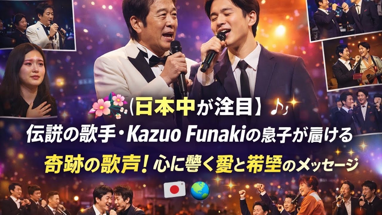 🌸🎶【日本中が注目】伝説の歌手・Kazuo Funakiの息子が届ける奇跡の歌声！心に響く愛と希望のメッセージ 🌏✨