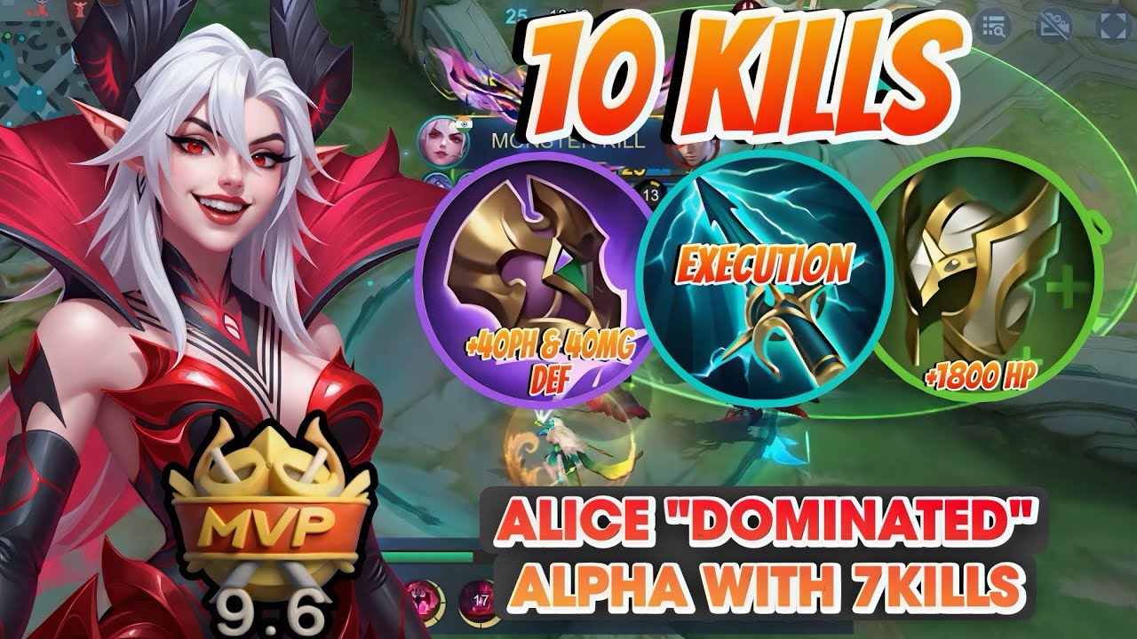 ALICE 10Kills🤯Dominatd ALPHA wit 7Kills😘@mlbbindonesia4754 @MobileLegendsCinema @mlbbcis @MLBBLATAM 