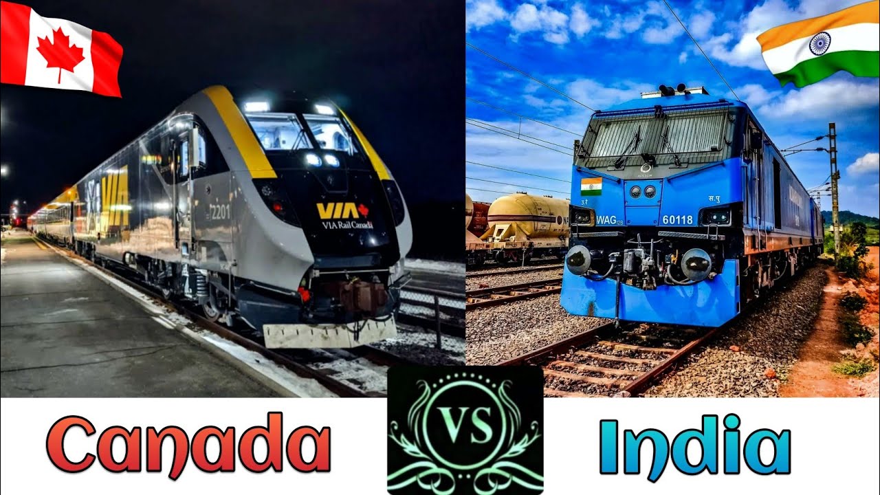 INDIAN RAILWAYS Vs CANADIAN RAILWAYS Comparison in 2025 || India Vs Canada