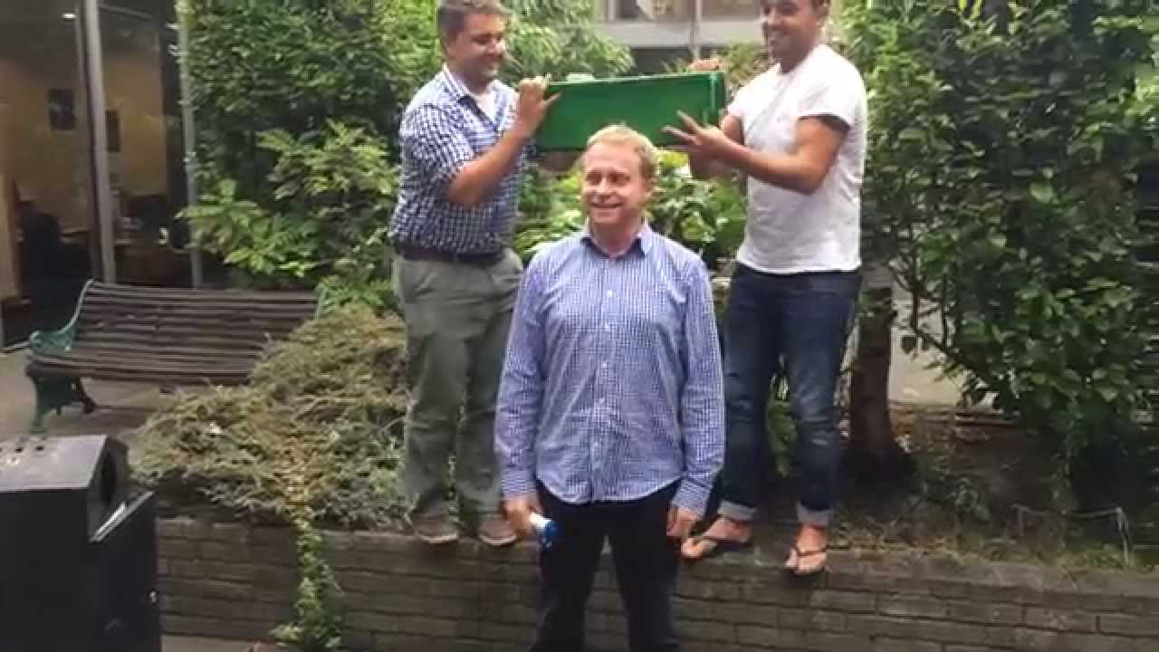 RTÉ 2fm Head Dan Healy takes the ice bucket challenge
