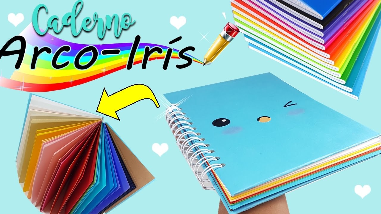 DIY | Caderno Arco-íris Volta às Aulas ! Parte #1 | Viviane Magalhães