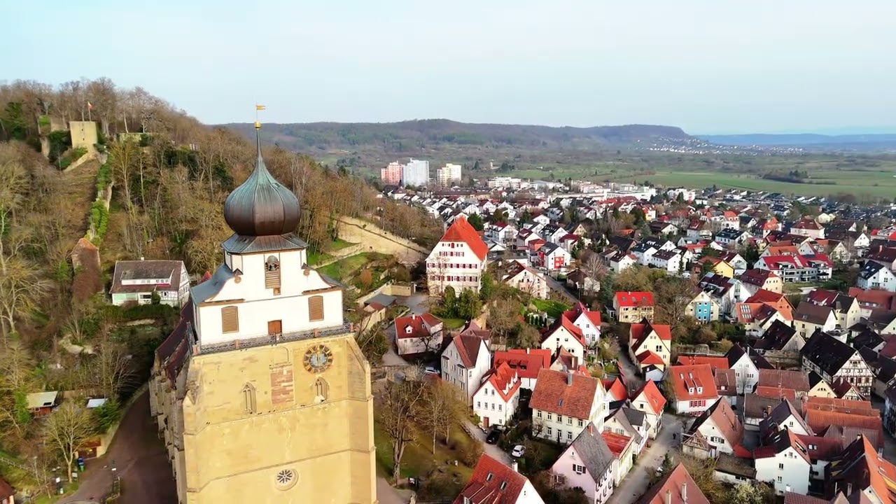 Herrenberg K&ouml;y&uuml; &Uuml;stten G&ouml;r&uuml;n&uuml;m | Baden-W&uuml;rttemberg Drone G&ouml;r&uuml;nt&uuml;leri (4K)