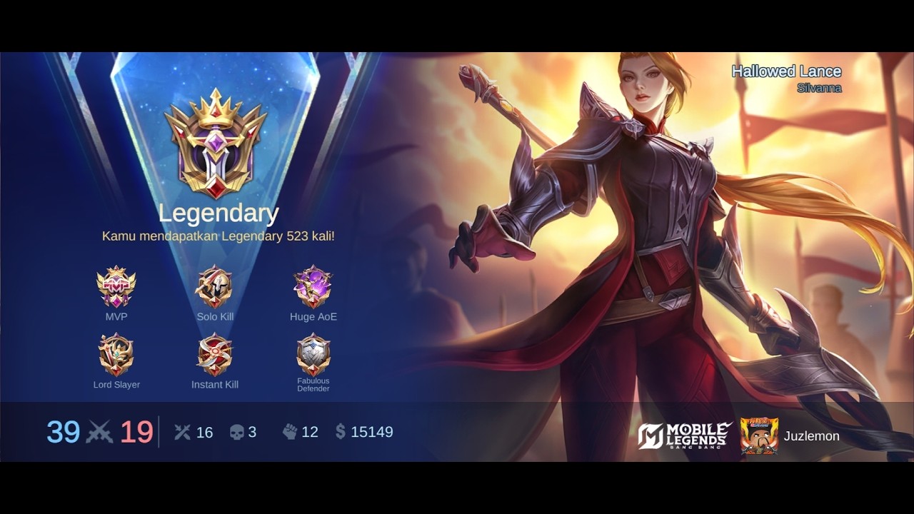 Match 59 Silvana Push Rank MLBB season 39, mode membantai on 😂🤣😂🤣