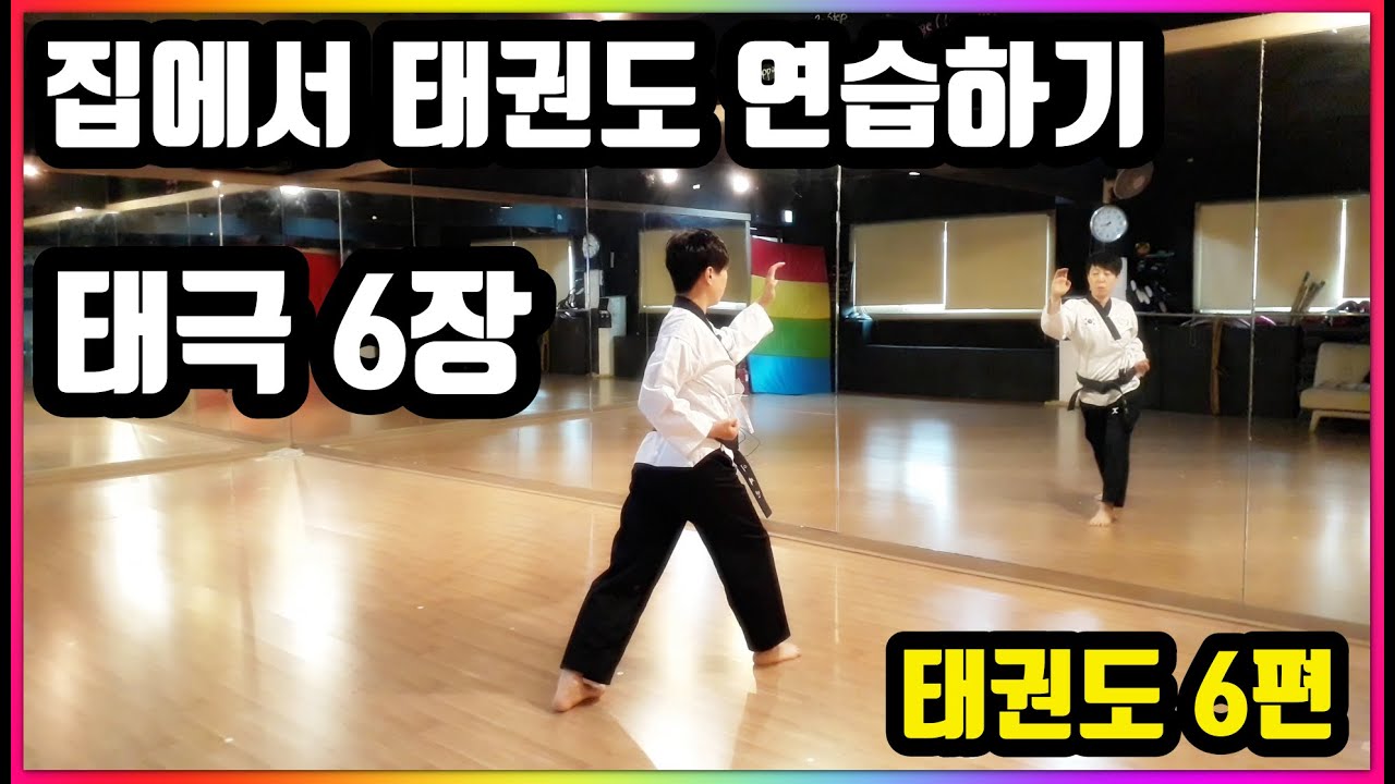 집에서 태권도 배우기 태극 6장 (품새)Taekwondo Taegeuk 6Jang (Mirrored)