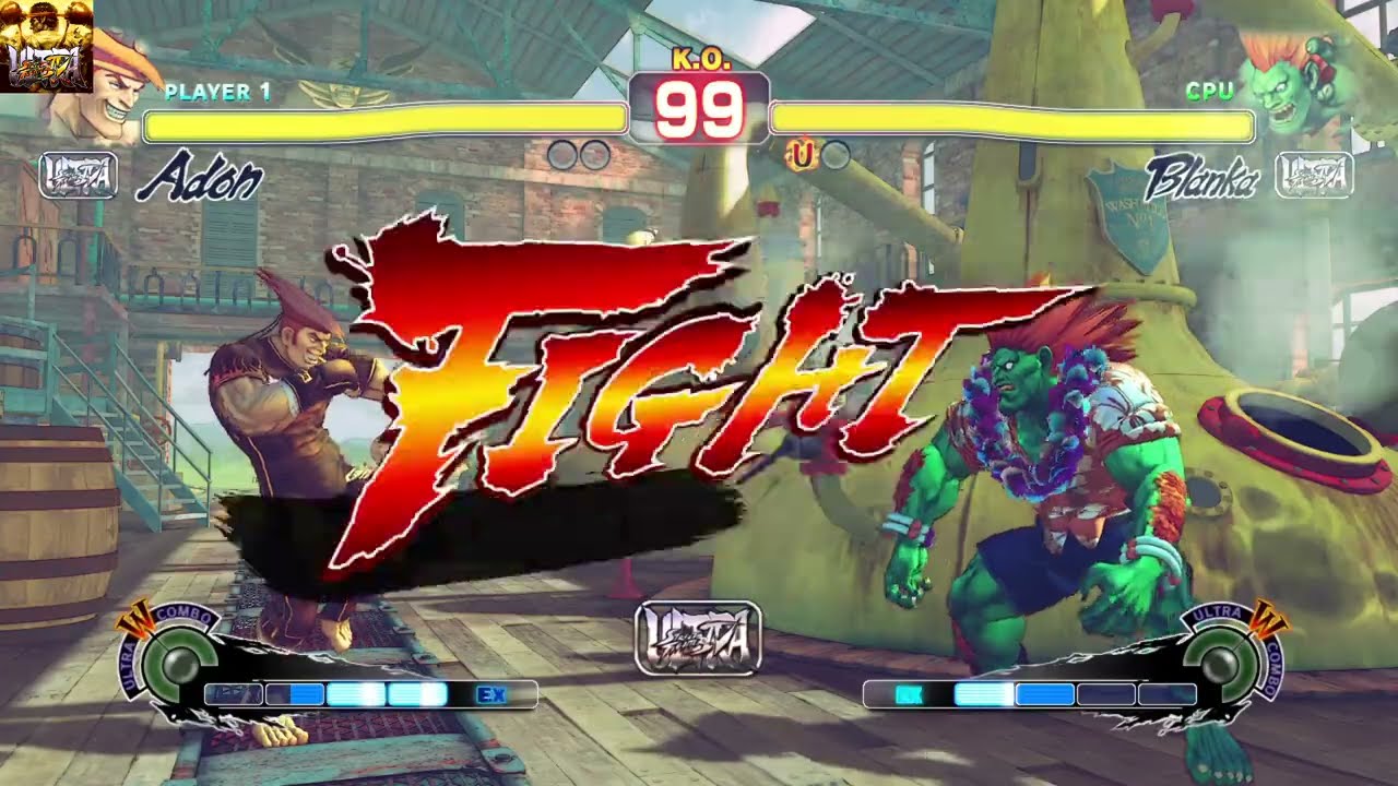ADON VS BLANKA アドン対ブランカのバトル ULTRA STREET FIGHTER IV