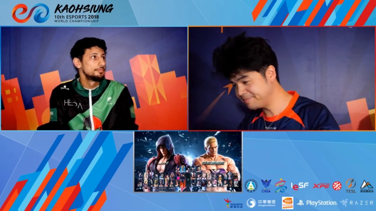 IESF 2018 - Tekken 7 Top 8 - KSA Sora (Jin) vs AUS Dee-on Grey (Jack-7/Geese)