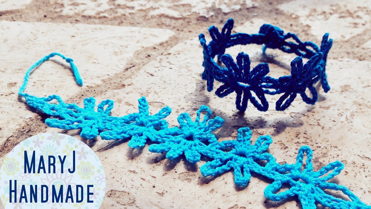 Tutorial: bracciale all'uncinetto | Abstract flower