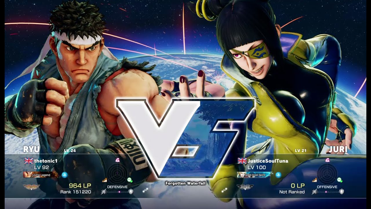 -SFV- JusticeSoulTuna (Juri) vs thetonic1 (Ryu) [Casual Match]