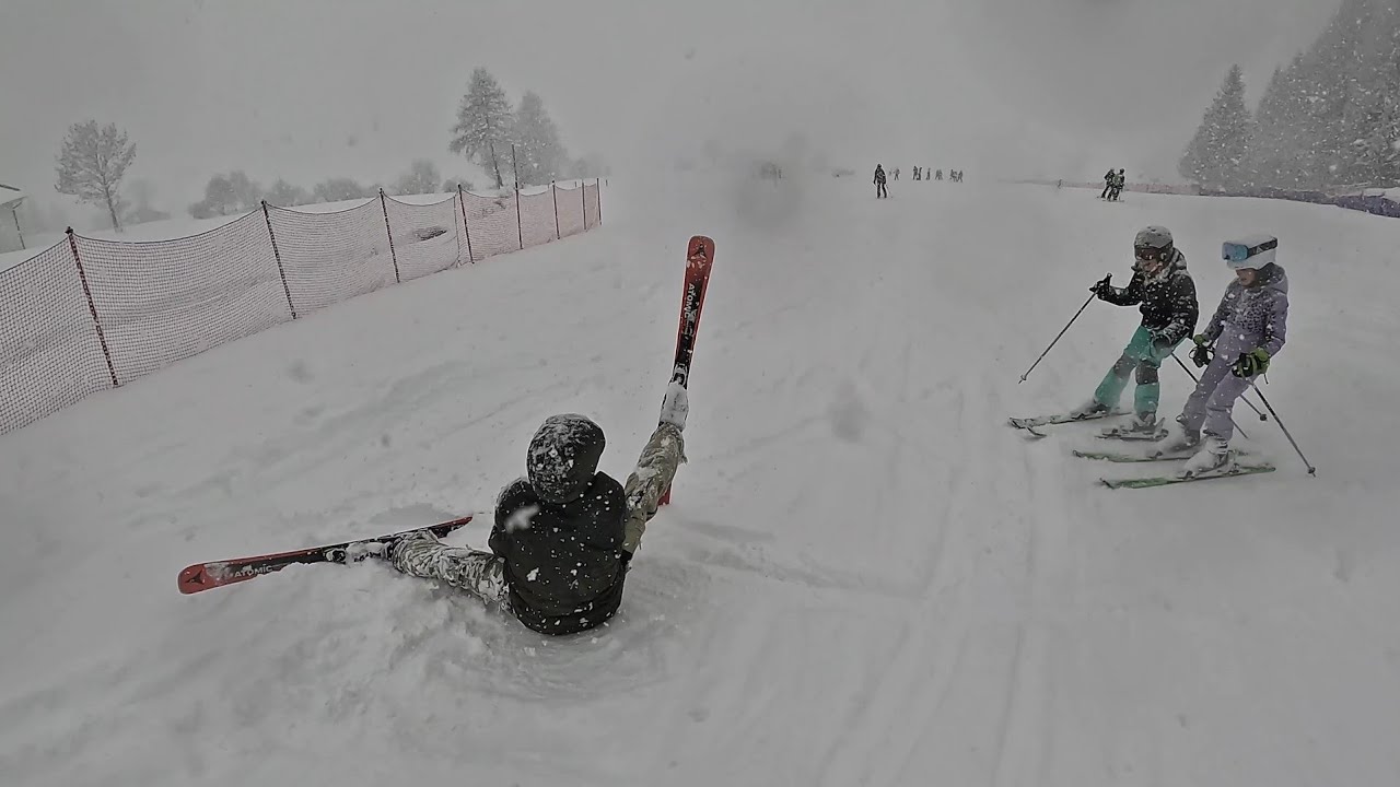 Erik first try skiing 