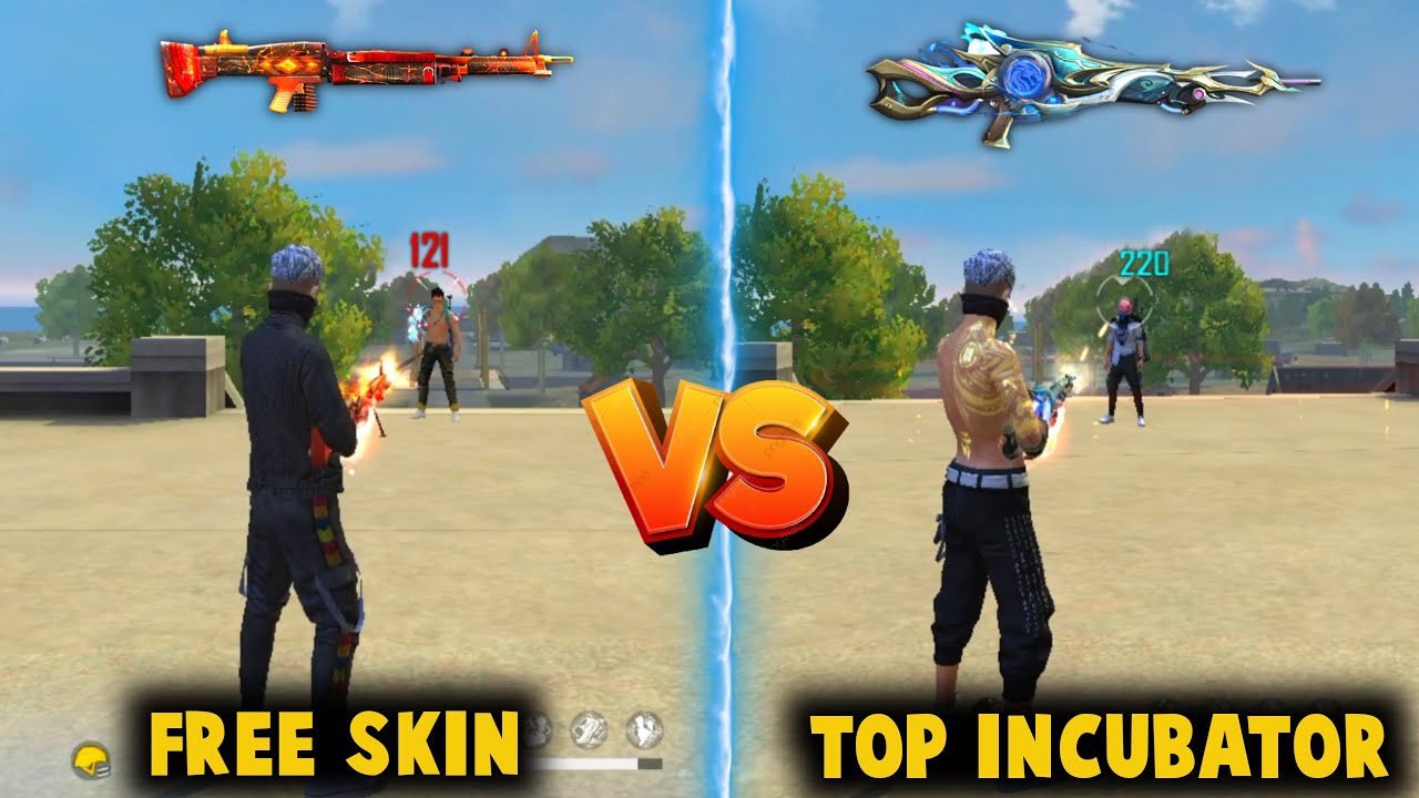 M60 - CRIMSON RED VS M60 - AZURE STORMBRINGER DAMAGE ABILITY TEST | BEST M60 SKIN - GARENA FREE FIRE